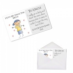 Personalised I Love My Uncle This Much Metal Wallet / Purse Sentimental Card